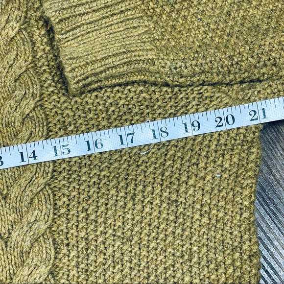 GAP Marl Chunky CA Moss Lambswool Knitted Sweater Size M - Picture 9 of 13